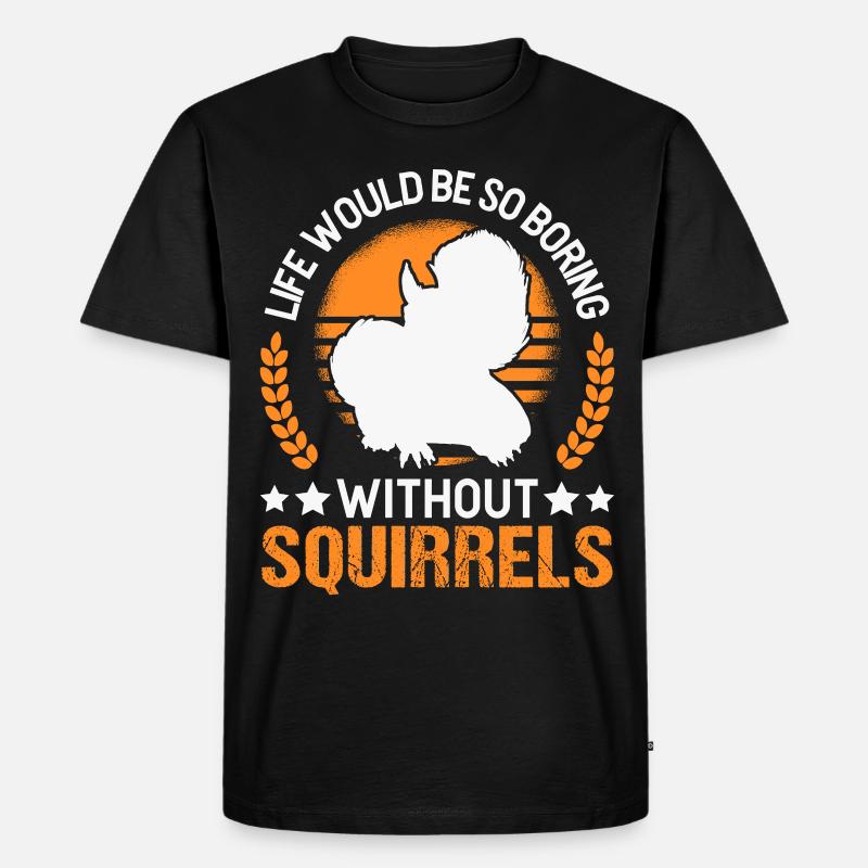 Eichhörnchen Geschenk Squirrel Grauhörnchen - Männer Premium Bio T-Shirt - Schwarz