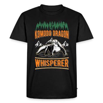 Komodowaran Flüsterer Komodo Dragon Whisperer - Men's Premium Organic T-Shirt - black - Front - Nico (187cm)
