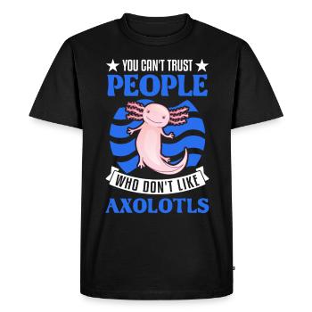 Axolotl Gift Tail Lurch Axolotl - Men's Premium Organic T-Shirt - black - Front - Nico (187cm)