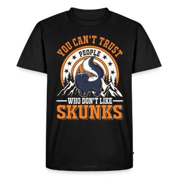 Skunk lovers - Men's Premium Organic T-Shirt - black - Front - Nico (187cm)