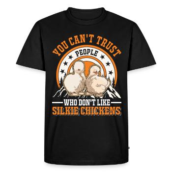 Silk Chicken Gift Silkie Chicken - Men's Premium Organic T-Shirt - black - Front - Nico (187cm)