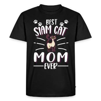 Chat siamois Mama Siam Chat Maman Chat siamois - T-shirt Premium bio Homme - noir - Devant - Nico (187cm)
