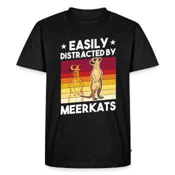 Suricate Cadeau Suricate Suricate - T-shirt Premium bio Homme - noir - Devant - Nico (187cm)