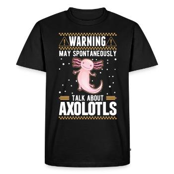 Axolotl Gift Tail Lurch - Men's Premium Organic T-Shirt - black - Front - Nico (187cm)