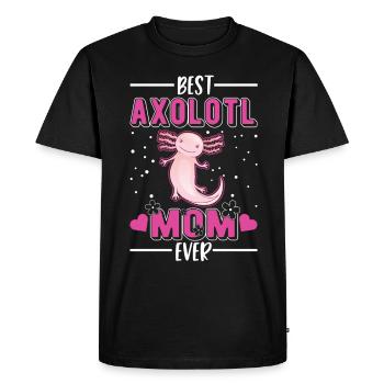 Meilleur Axolotl Maman Ever Axolotl Mama - T-shirt Premium bio Homme - noir - Devant - Nico (187cm)