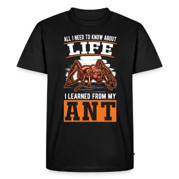 Fourmis Fourmis Ferme fourmilière Fourmis de feu - T-shirt Premium bio Homme - noir - Devant - Nico (187cm)