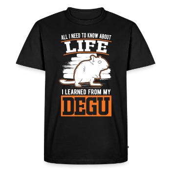 Degu Propriétaire Arbuste Rat Degu - T-shirt Premium bio Homme - noir - Devant - Nico (187cm)