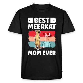 Meilleure maman suricate de tous les temps Erdmännchen - T-shirt Premium bio Homme - noir - Devant - Nico (187cm)