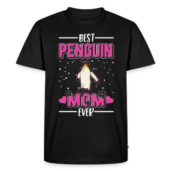 Best Penguin Mom Ever Pinguin Mama - Men's Premium Organic T-Shirt - black - Front - Nico (187cm)