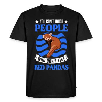 Red Panda Gift Cat Bear - Men's Premium Organic T-Shirt - black - Front - Nico (187cm)