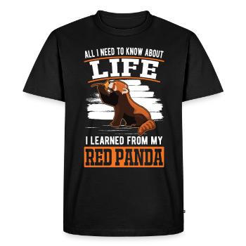 Red Panda Gift Cat Bear Red Panda - Men's Premium Organic T-Shirt - black - Front - Nico (187cm)