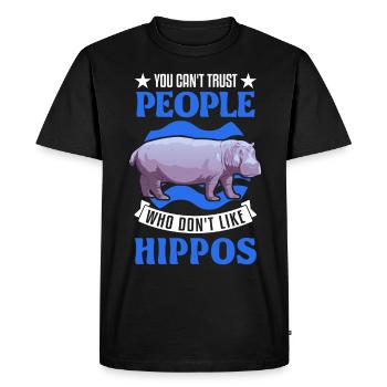 Hippo Lover Hippo Hippo Hippo - Men's Premium Organic T-Shirt - black - Front - Nico (187cm)