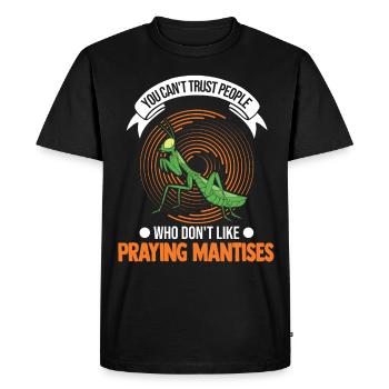 Praying Mantis Gift Mantis Mantis Mantis Fangschrecke - Men's Premium Organic T-Shirt - black - Front - Nico (187cm)