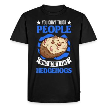 Hedgehog Gift Goose Gel - T-shirt Premium bio Homme - noir - Devant - Nico (187cm)