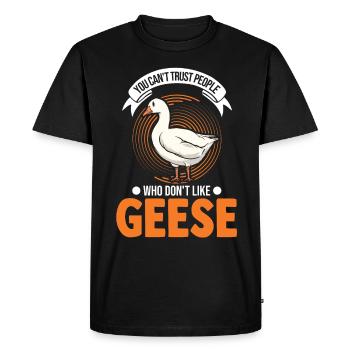 Oies Cadeau oie Amateurs Éleveurs d’oies Éleveurs d’oies - T-shirt Premium bio Homme - noir - Devant - Nico (187cm)