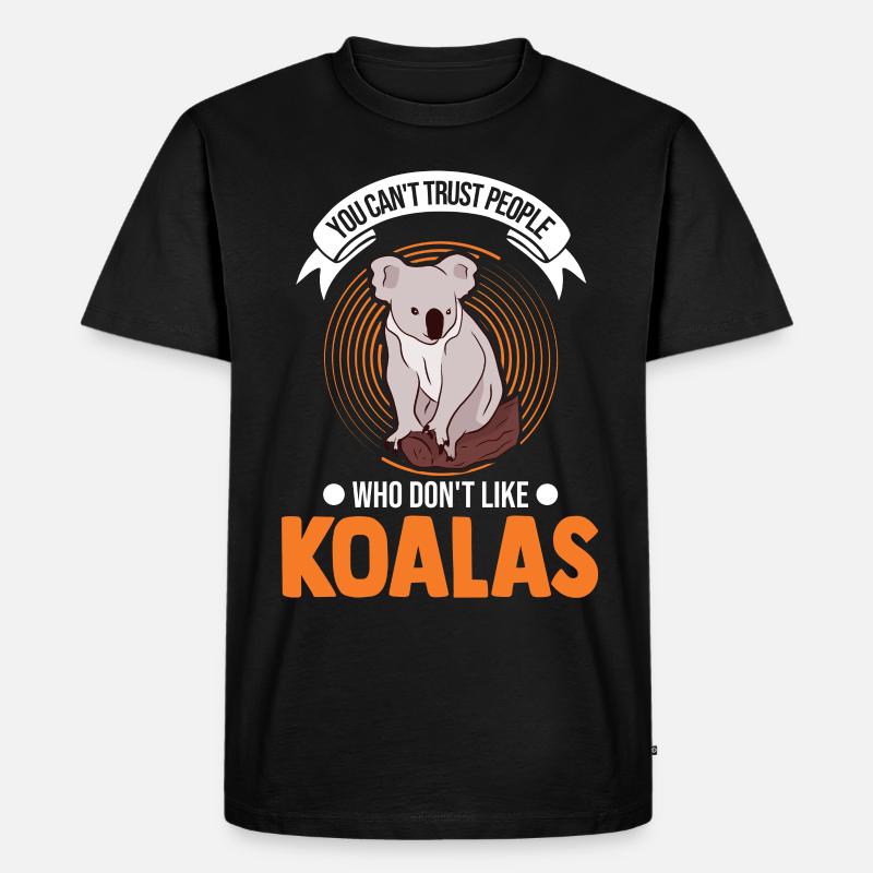 Koala Geschenk Koalabär - Männer Premium Bio T-Shirt - Schwarz