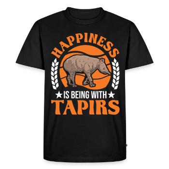 Tapir Luck Lowland Tapir Tapirdae Tapir - T-shirt Premium bio Homme - noir - Devant - Nico (187cm)