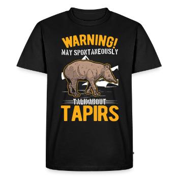Avertissement Tapir Lowland Tapir - T-shirt Premium bio Homme - noir - Devant - Nico (187cm)