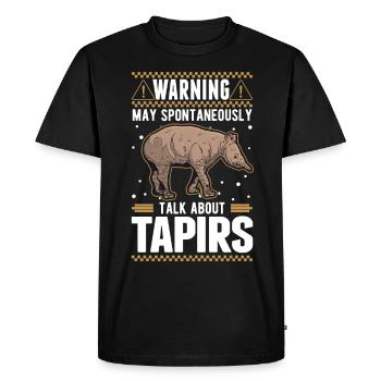 Avertissement Tapir Lowland Tapir - T-shirt Premium bio Homme - noir - Devant - Nico (187cm)