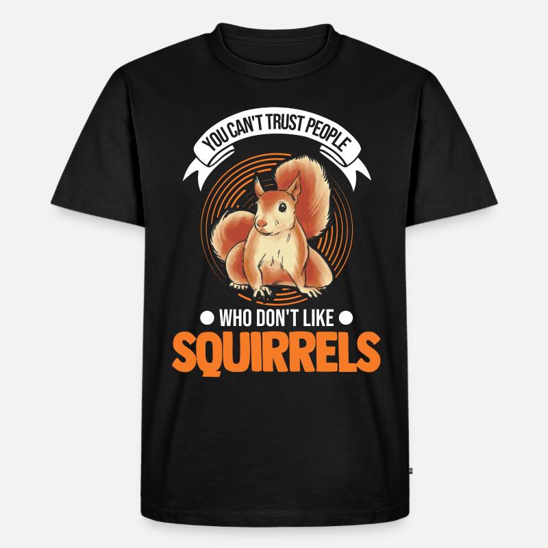 Eichhörnchen Geschenk Grauhörnchen Squirrel - Männer Premium Bio T-Shirt - Schwarz