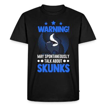 Warning Skunk Owner Skunk - Men's Premium Organic T-Shirt - black - Front - Nico (187cm)