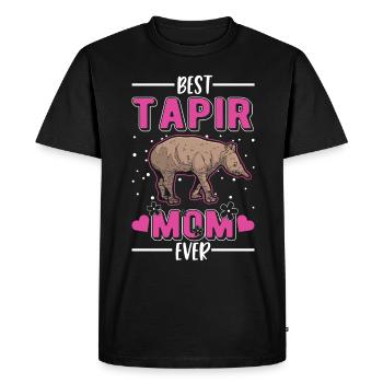 Meilleure maman Tapir de tous les temps - T-shirt Premium bio Homme - noir - Devant - Nico (187cm)