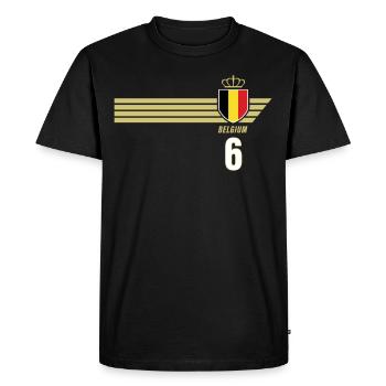 Belgium Devil Patriotism Football Fan Jersey - Men's Premium Organic T-Shirt - black - Front - Nico (187cm)
