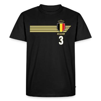 Belgium Devil Patriotism Football Fan Jersey - Men's Premium Organic T-Shirt - black - Front - Nico (187cm)