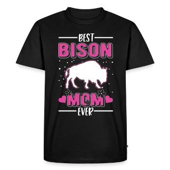 Best Bison Mom Ever Water Buffalo - Men's Premium Organic T-Shirt - black - Front - Nico (187cm)