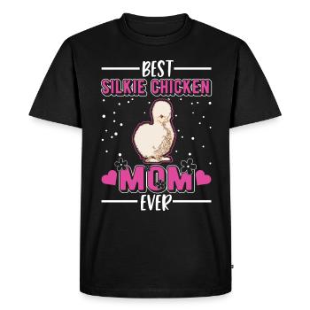 Meilleure maman de poulet Silkie jamais Silk Chicken Mama - T-shirt Premium bio Homme - noir - Devant - Nico (187cm)