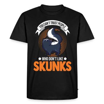 Skunk lovers - Men's Premium Organic T-Shirt - black - Front - Nico (187cm)