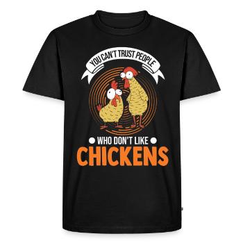 Chicken Chicken Breeding Chicken Farmer - Men's Premium Organic T-Shirt - black - Front - Nico (187cm)