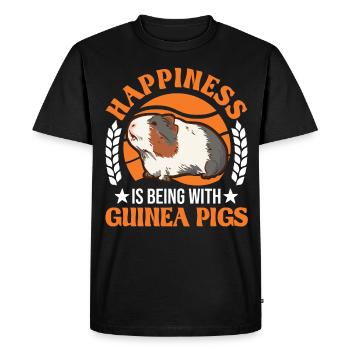 Guinea Pig Lucky Guinea Pig Guinea Pig - Men's Premium Organic T-Shirt - black - Front - Nico (187cm)