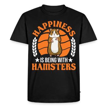 Hamster Luck Hamster Roue Hamster Doré - T-shirt Premium bio Homme - noir - Devant - Nico (187cm)