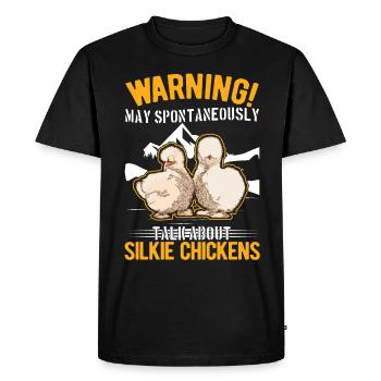 Avertissement Silkie Poulet Silkie Poulet - T-shirt Premium bio Homme - noir - Devant - Nico (187cm)