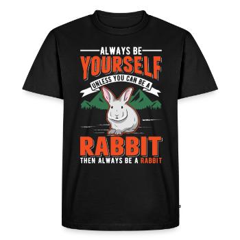 Lapin Lapin Lapin Lapin - T-shirt Premium bio Homme - noir - Devant - Nico (187cm)