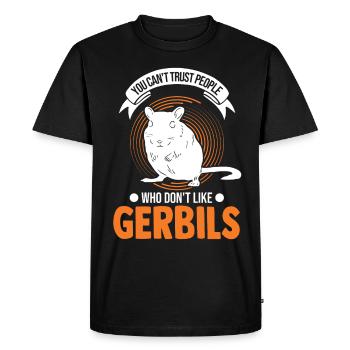 Gerbil Gift Racing Rat Germesau - Men's Premium Organic T-Shirt - black - Front - Nico (187cm)