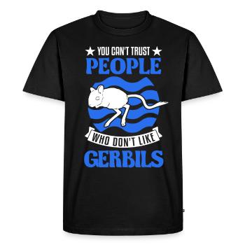 Gerbil Gift Racing Rat Germesau - Men's Premium Organic T-Shirt - black - Front - Nico (187cm)