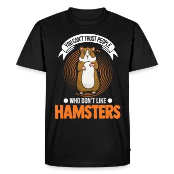 Hamster Gift Golden Hamster Hamster - Men's Premium Organic T-Shirt - black - Front - Nico (187cm)