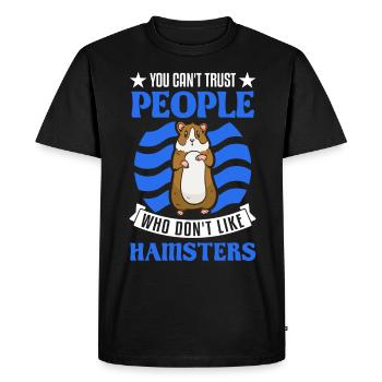 Hamster Gift Golden Hamster Hamster - Men's Premium Organic T-Shirt - black - Front - Nico (187cm)
