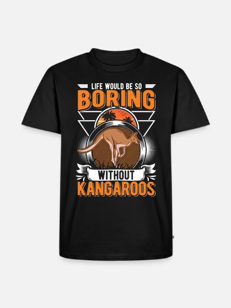 Australian Kangaroo Australia Kangaroo - Men's Premium Organic T-Shirt - black