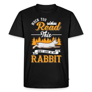 Rabbit Rabbit Rabbit Rabbit - Men's Premium Organic T-Shirt - black - Front - Nico (187cm)
