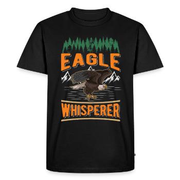 Eagle Whisperer Eagle Breeding Falconer Aigle royal - T-shirt Premium bio Homme - noir - Devant - Nico (187cm)