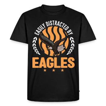 Facilement distrait par Eagles Golden Eagle Eagle - T-shirt Premium bio Homme - noir - Devant - Nico (187cm)
