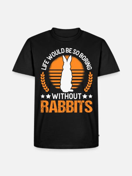 Rabbit Gift Rabbit Rabbit - Men's Premium Organic T-Shirt - black