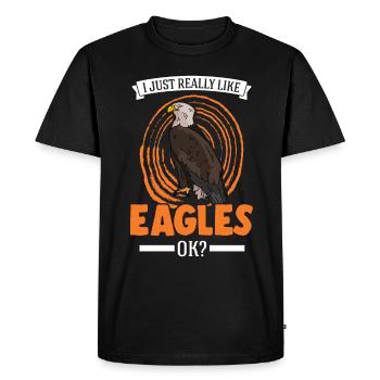 J’aime vraiment Eagles Golden Eagle Eagle - T-shirt Premium bio Homme - noir - Devant - Nico (187cm)