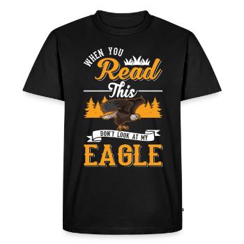 Golden Eagle Gift Eagle Aigle Reproducteur Fauconnier - T-shirt Premium bio Homme - noir - Devant - Nico (187cm)
