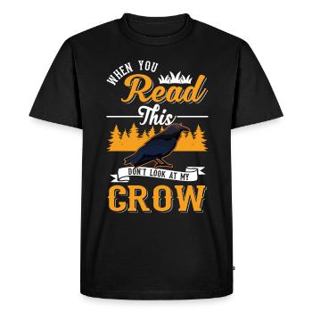 Corbeau Corbeau Corbeau Corbeau Gardant Corbeau Éleveur - T-shirt Premium bio Homme - noir - Devant - Nico (187cm)