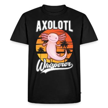 Axolotl Flüsterer Axolotl Whisperer - T-shirt Premium bio Homme - noir - Devant - Nico (187cm)