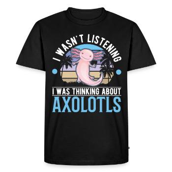 Axolotl Gift Tail Lurch - Men's Premium Organic T-Shirt - black - Front - Nico (187cm)